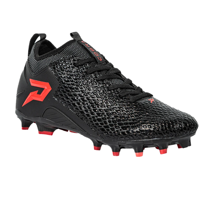 Quantum Speed: Football Cleats - Black Cobra Skin