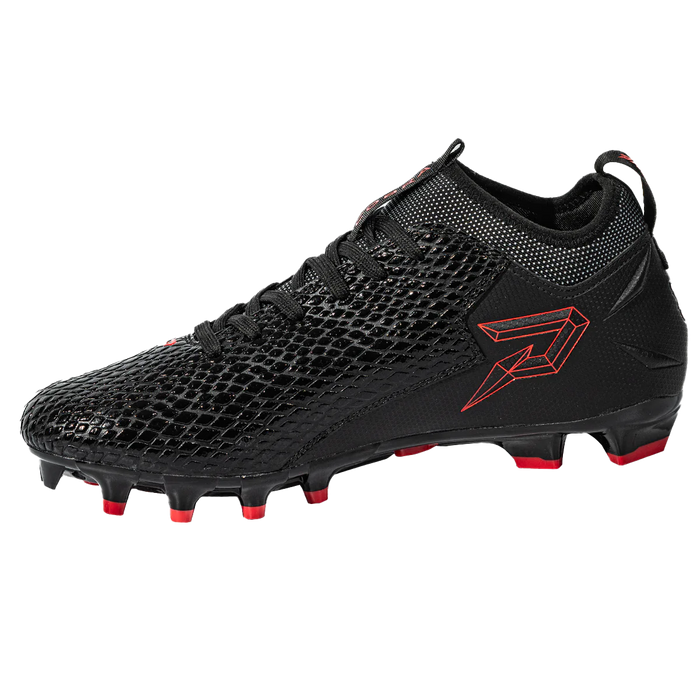 Quantum Speed: Football Cleats - Black Cobra Skin